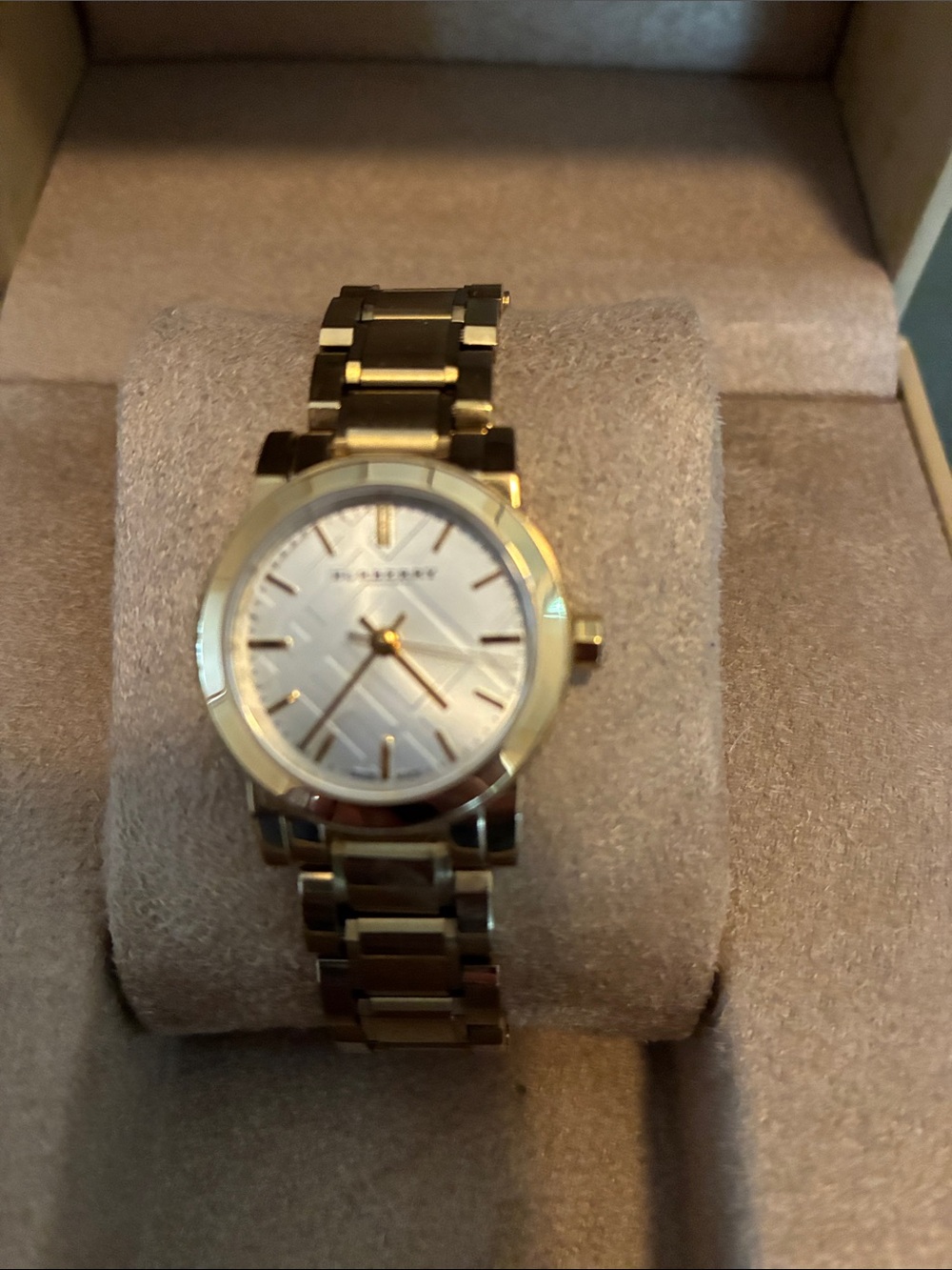 Burberry Brown Box with Gold Equestrian Logo - Picture 6 of 6